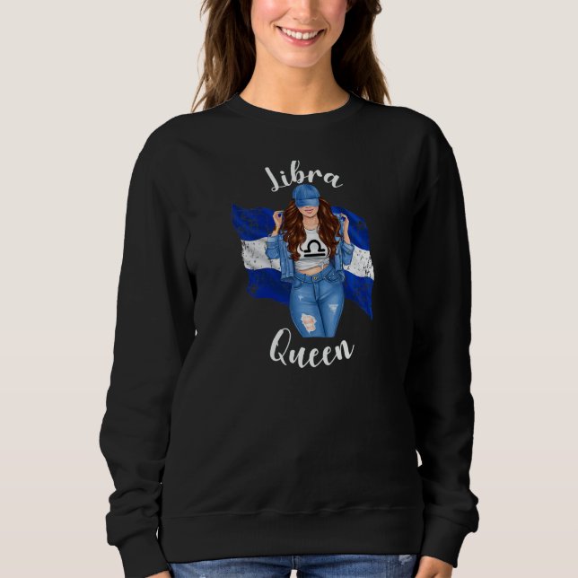 Camiseta Womens El Salvadorian Libra Queen Of El Salvador F (Frente)
