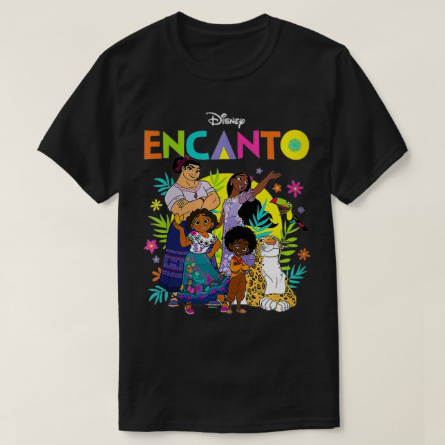 Camiseta Womens Encanto Character Group VNeck (Frente do Design)