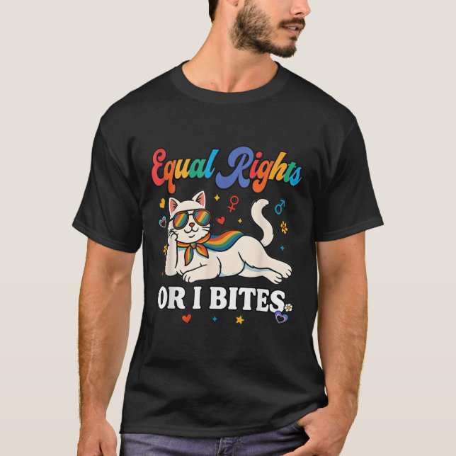 Camiseta Womens Equal Rights Or I Bites Pride Month Ally Ca (Frente)