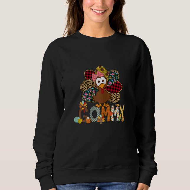 Camiseta Womens Fall Turkey Gammy    Thanksgiving Doodle Gr (Frente)