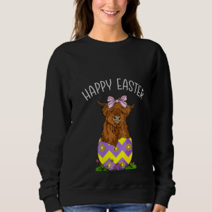 Camiseta Womens Felz pascoa Escocesa Vaca do Terreno Superi