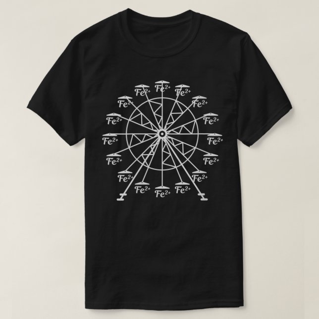 Camiseta Womens Ferrous Wheistry Funny Chemical Iron (Frente do Design)