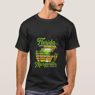 Camiseta Womens Florida Salt Margaritas Not Sidewalks Beach