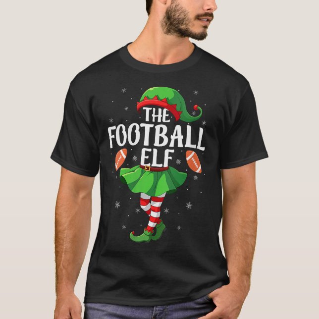 Camiseta Womens Football Elf Christmas Girls Women Elf Squa (Frente)
