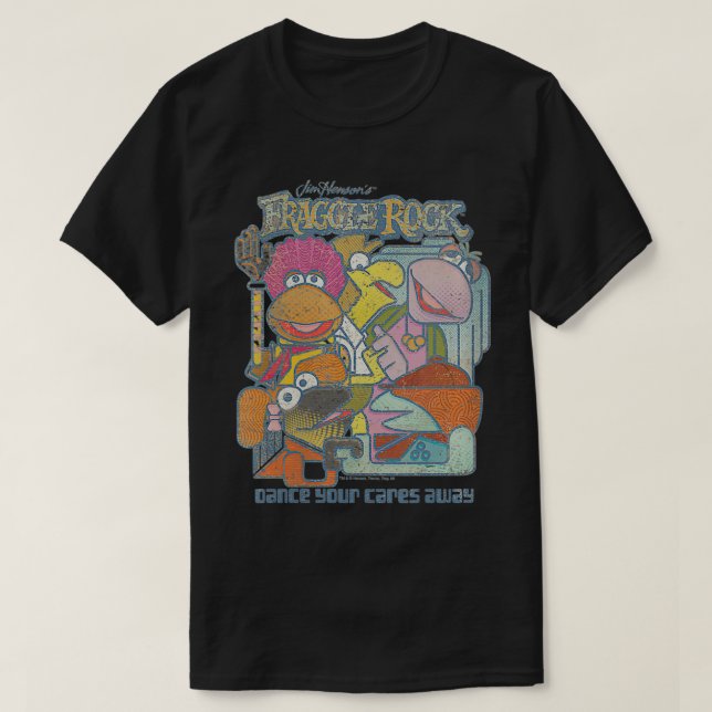 Camiseta Womens Fraggle Rock Fraggle Abstrato VNeck (Frente do Design)