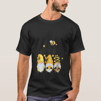 Camiseta Womens Funny Bumble Bee Cute Gnomes Bee Happy Spri