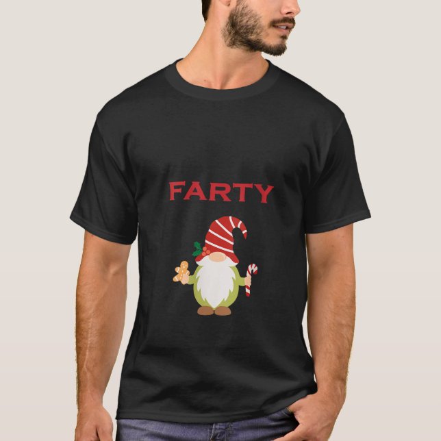 Camiseta Womens Funny Fancy Dress Party Farty Gnome V Neck  (Frente)