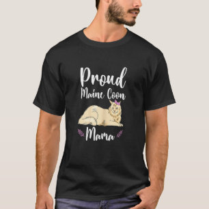 Camiseta Womens Funny Maine Coon Graphic For Women And Mom