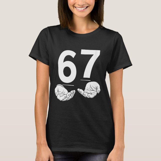Camiseta Womens Funny Six Seven 6 7 Meme Gen Alpha Slang 6  (Frente)