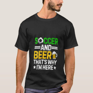 Camiseta Womens Funny Soccer And Beer Daddy Father's Day Dr