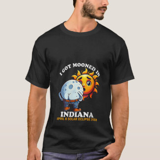 Camiseta Womens Funny Solar Eclipse Indiana 2024 Mooned Hum