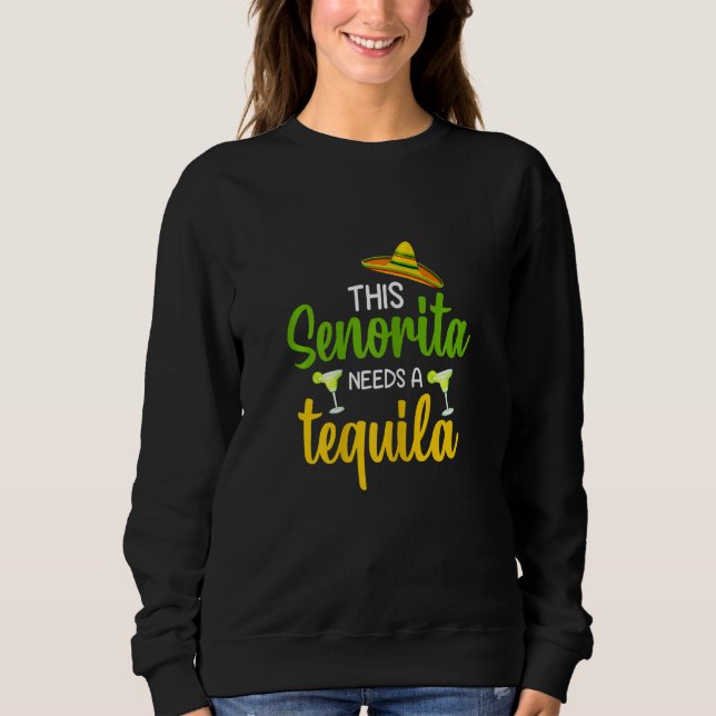 Camiseta Womens Funny this Senorita needs a tequila party g (Frente)