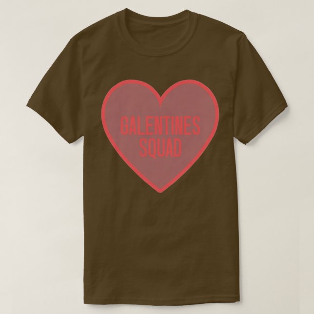 Camiseta Womens Galentines Day Squad BFF Dia de os namorado (Frente do Design)