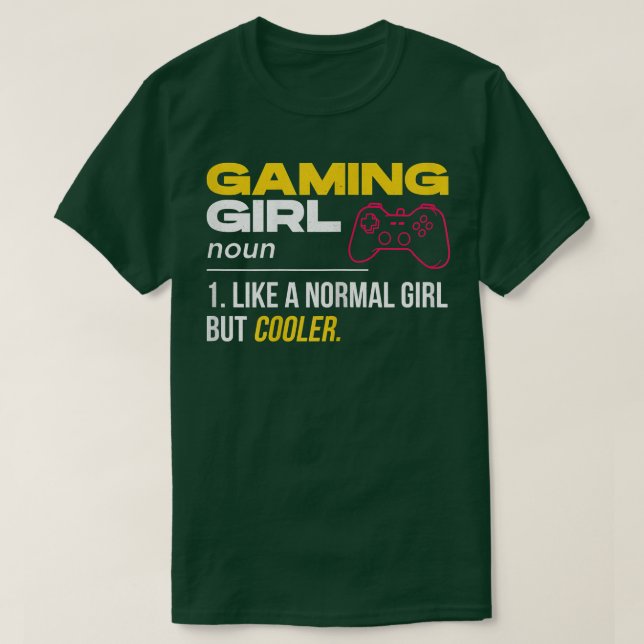 Camiseta Womens Gaming Girl Noun Definition Video Game Play (Frente do Design)