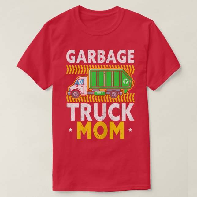 Camiseta Womens Garbage Truck Mom Waste Management Recyclin (Frente do Design)