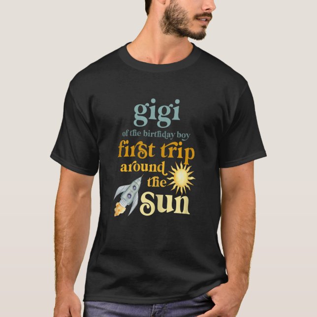 Camiseta Womens Gigi Outer Space primeiro aniversario First (Frente)