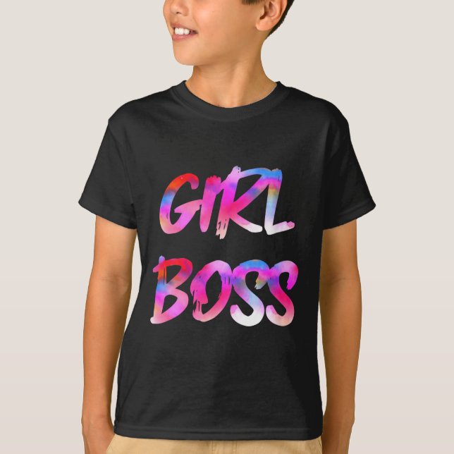 Camiseta Womens Girl Boss V-neck  (Frente)