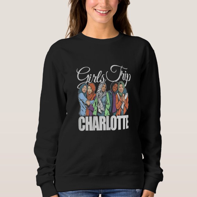 Camiseta Womens Girls Trip Charlotte   Melanin Bestie & Bes (Frente)