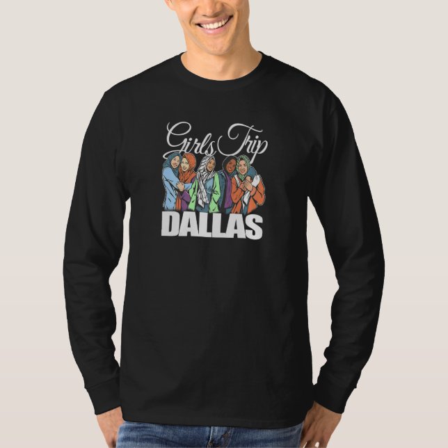 Camiseta Womens Girls Trip Dallas  Melanin Bestie & Best Fr (Frente)