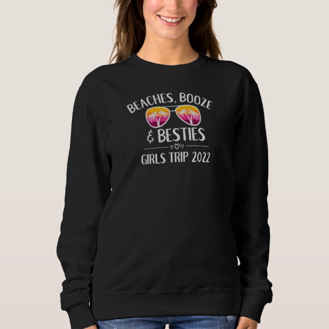 Camiseta Womens Girls Trip Girls Weekend 2022 Friend Beache (Frente)