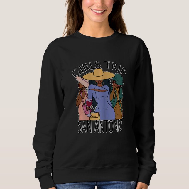 Camiseta Womens Girls Trip San Antonio   Bestie & Best Frie (Frente)