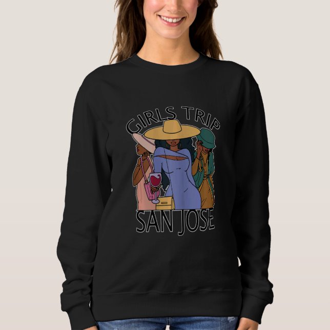 Camiseta Womens Girls Trip San José   Bestie & Best Friends (Frente)