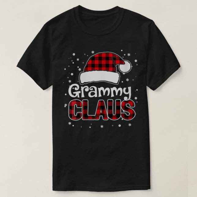 Camiseta Womens Grammy Claus Natal Santa Hat Mães Buffalo (Frente do Design)