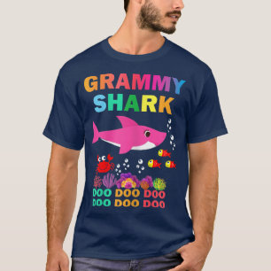 Camiseta Womens Grammy SharkMatching Family Dia de as mães 