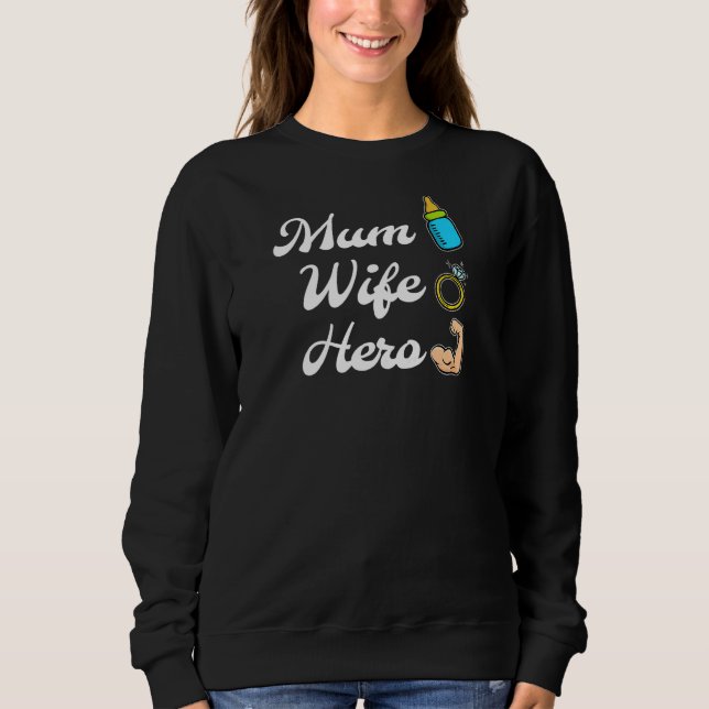 Camiseta Womens Great Mum Wife Hero Mother's Day Party (Frente)