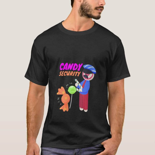 Camiseta Womens Gummy Candy I Candy Security I Candy Cane C (Frente)