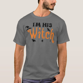 Camiseta Womens Halloween Couple I'm His Sayings