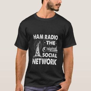 Camiseta Womens Ham Rádio A Rede Social Original Amat