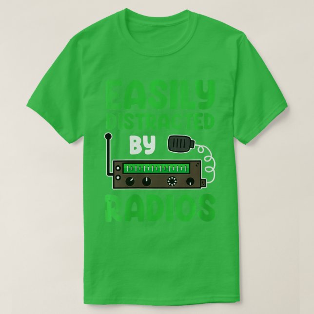 Camiseta Womens Ham Rádio Operador Amateur Radio Morse CB H (Frente do Design)