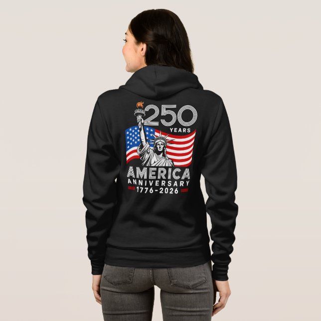 Camiseta Women's Happy 250th Anniversary America  (Parte Traseira Completa)