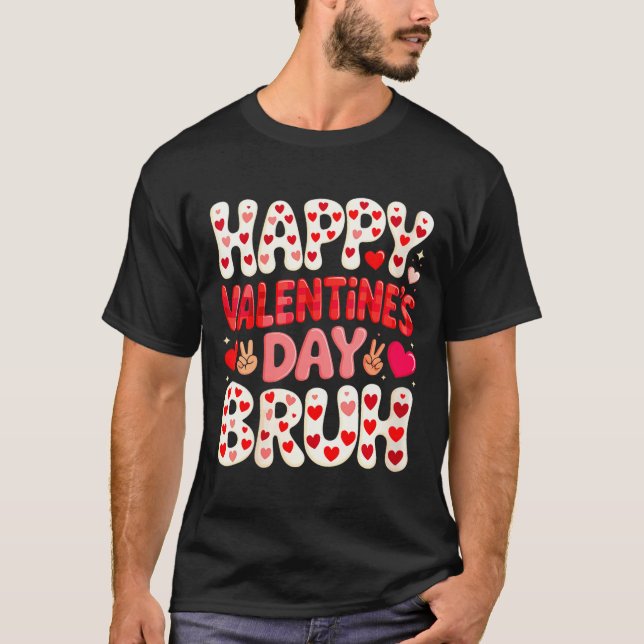 Camiseta Women's Happy Valentine's Day Hearts Matching Kids (Frente)