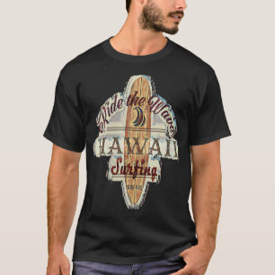 Camiseta Womens Hawaii Surfando Em Vintage Em Descanso