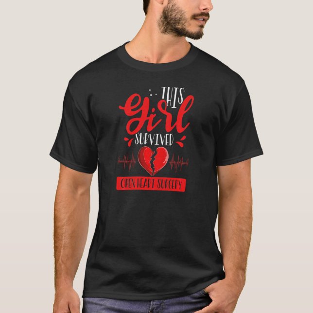 Camiseta Womens Heart Transplant Survivor Heart Bypass Open (Frente)
