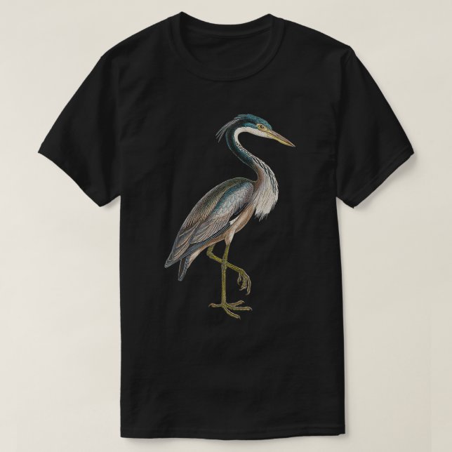 Camiseta Womens Heron Water Bird Lover Blue Heron (Frente do Design)
