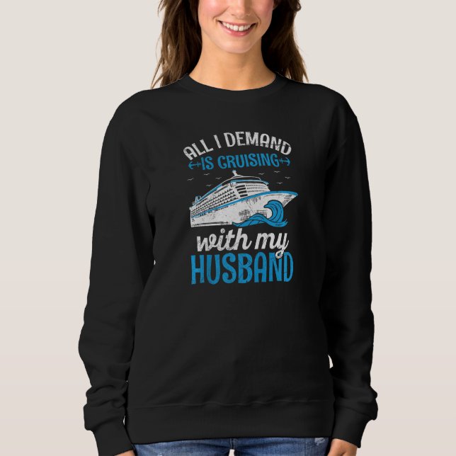 Camiseta Womens Honeymoon Cruising for a Cruising Wife  1 (Frente)