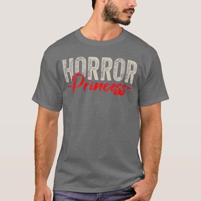 Camiseta Womens Horror Movies Films Series Princess Queen V (Frente)