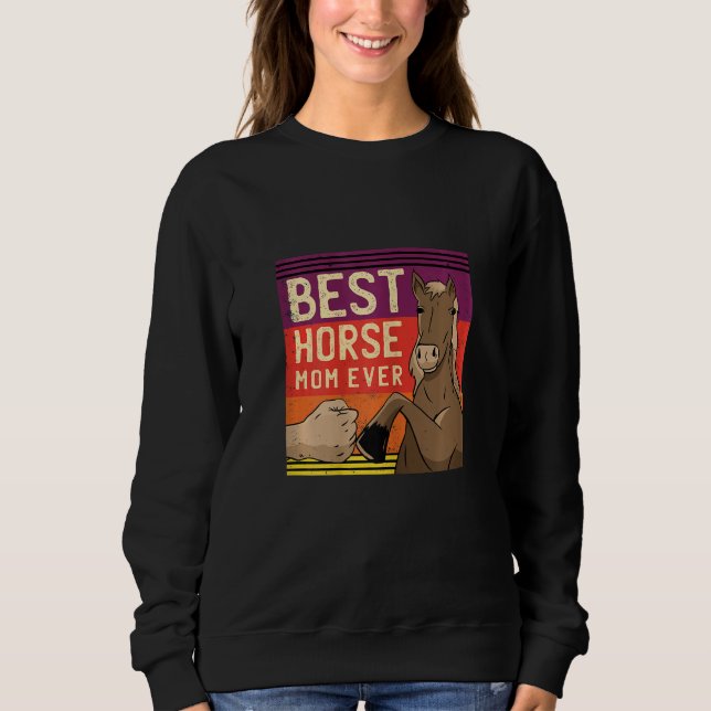 Camiseta Womens Horseback Riding Best Horse Mom Equestrian  (Frente)