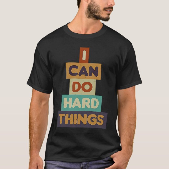 Camiseta Womens I Can Do Hard Things Vest Workout Summer Ca (Frente)