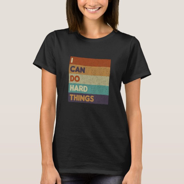 Camiseta Womens I Can Do Hard Things Vest Workout Summer Ca (Frente)