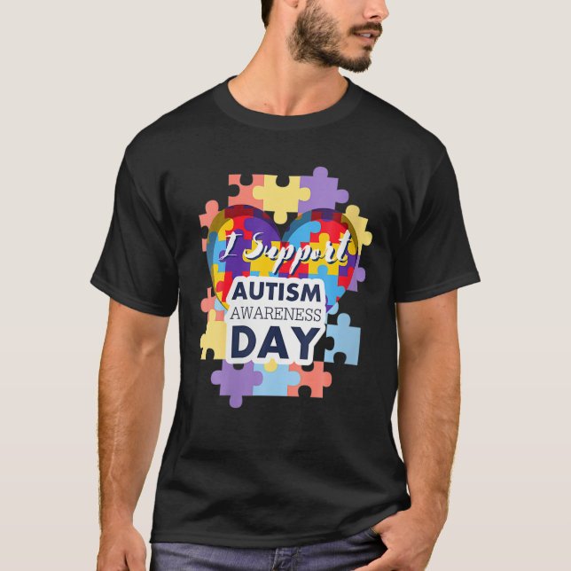 Camiseta Womens I Support Autism Awareness Day World Autism (Frente)