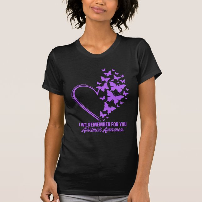 Camiseta Women's I Will Remember For You Alz. Awareness Tee (Frente)