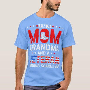 Camiseta Womens Im A Mom Grandma And A Veteran Female Veter