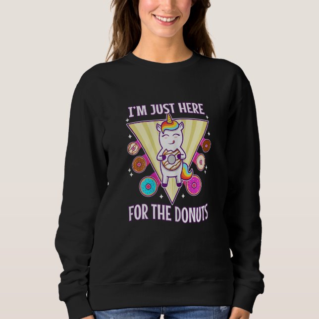 Camiseta Womens I'm just here for the donuts (Frente)