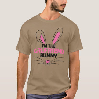 Camiseta Womens I'm The Girlfriend Bunny Graphic Cute Easte