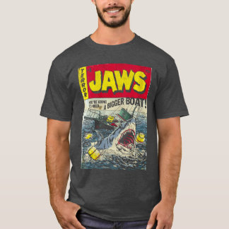 Camiseta Womens Jaws Pulp Attack Comic Cover VNeck retro