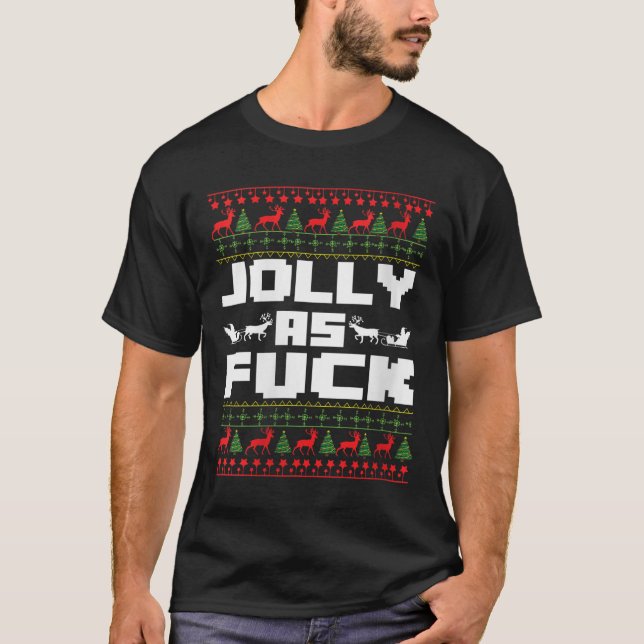 Camiseta Womens Jolly As For Funny Christmas Raunchy Cuss W (Frente)